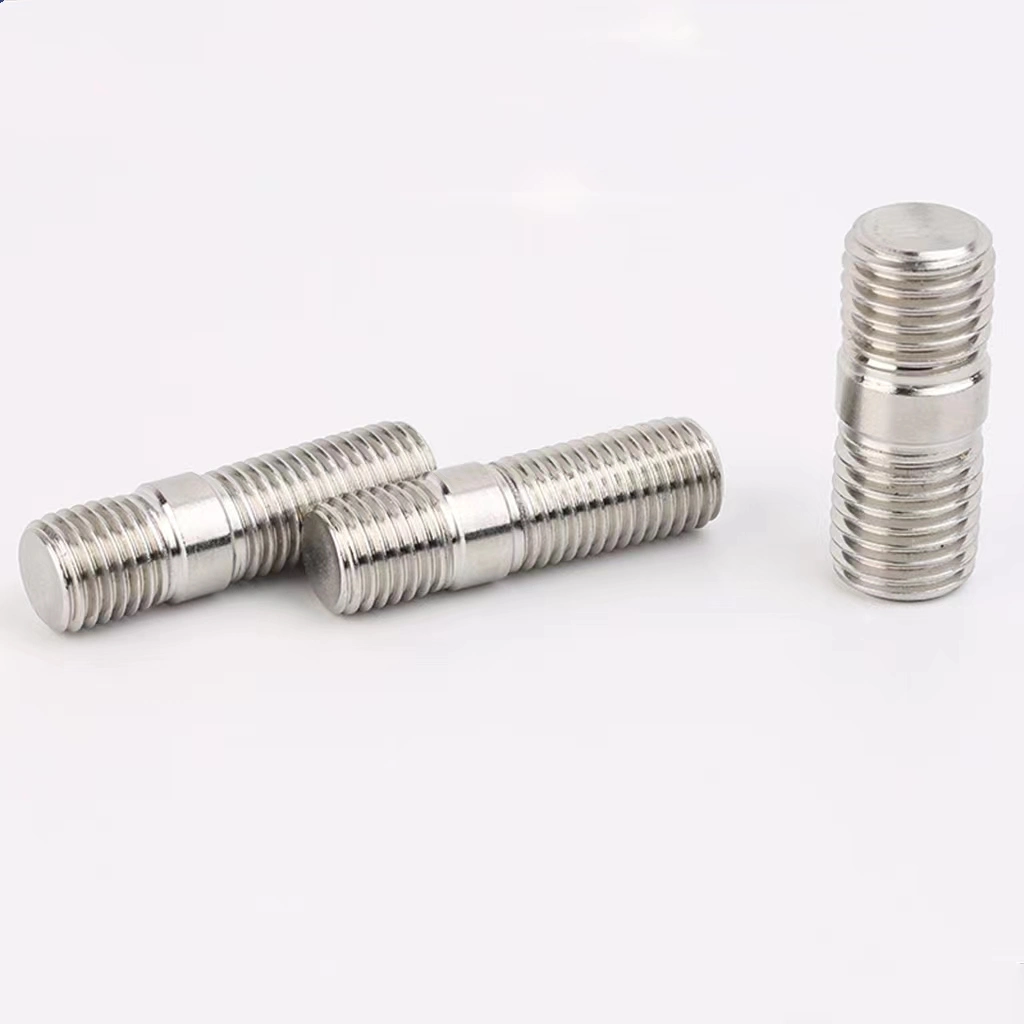 Sample Customization A2 A4 B8m B8t 304 306 DIN 975 976 Hex Head Partially Thread Double End Threaded Rod Bolts Stud with DIN975 976