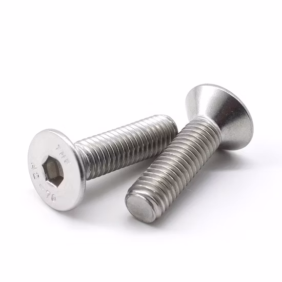 M2 M2.5 M3 M4 M5 M6 M8 DIN7991 Stainless Steel 304 or Black Grade 10.9 Hexagon Hex Socket Flat Head Countersunk Screw