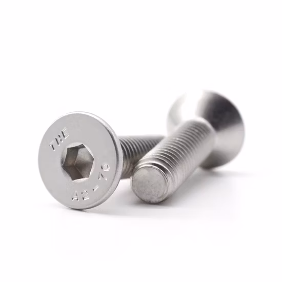 M2 M2.5 M3 M4 M5 M6 M8 DIN7991 Stainless Steel 304 or Black Grade 10.9 Hexagon Hex Socket Flat Head Countersunk Screw