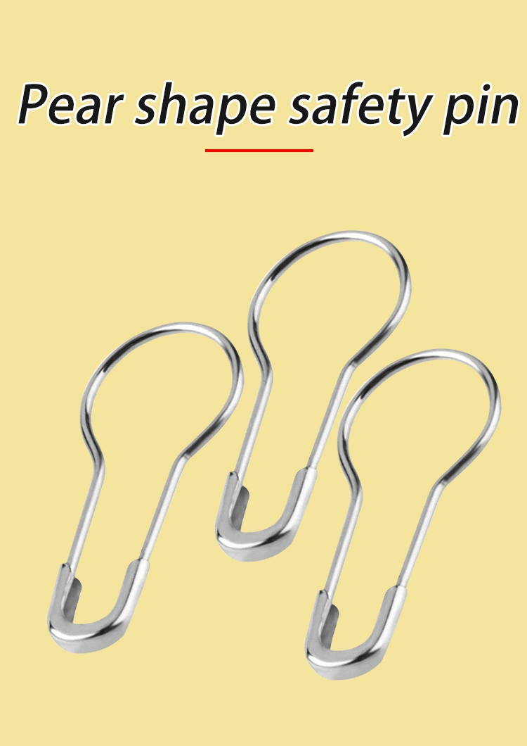 Factory Supply Metal Bulb Safety Pin, Metal Pear Shaped Safety Pin