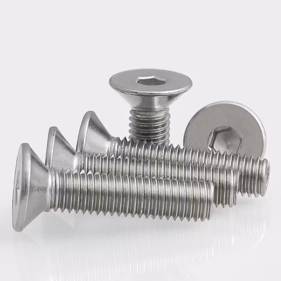 M2 M2.5 M3 M4 M5 M6 M8 DIN7991 Stainless Steel 304 or Black Grade 10.9 Hexagon Hex Socket Flat Head Countersunk Screw